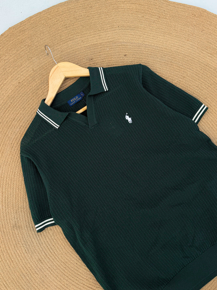 💚 Classic Knit Polo - Green